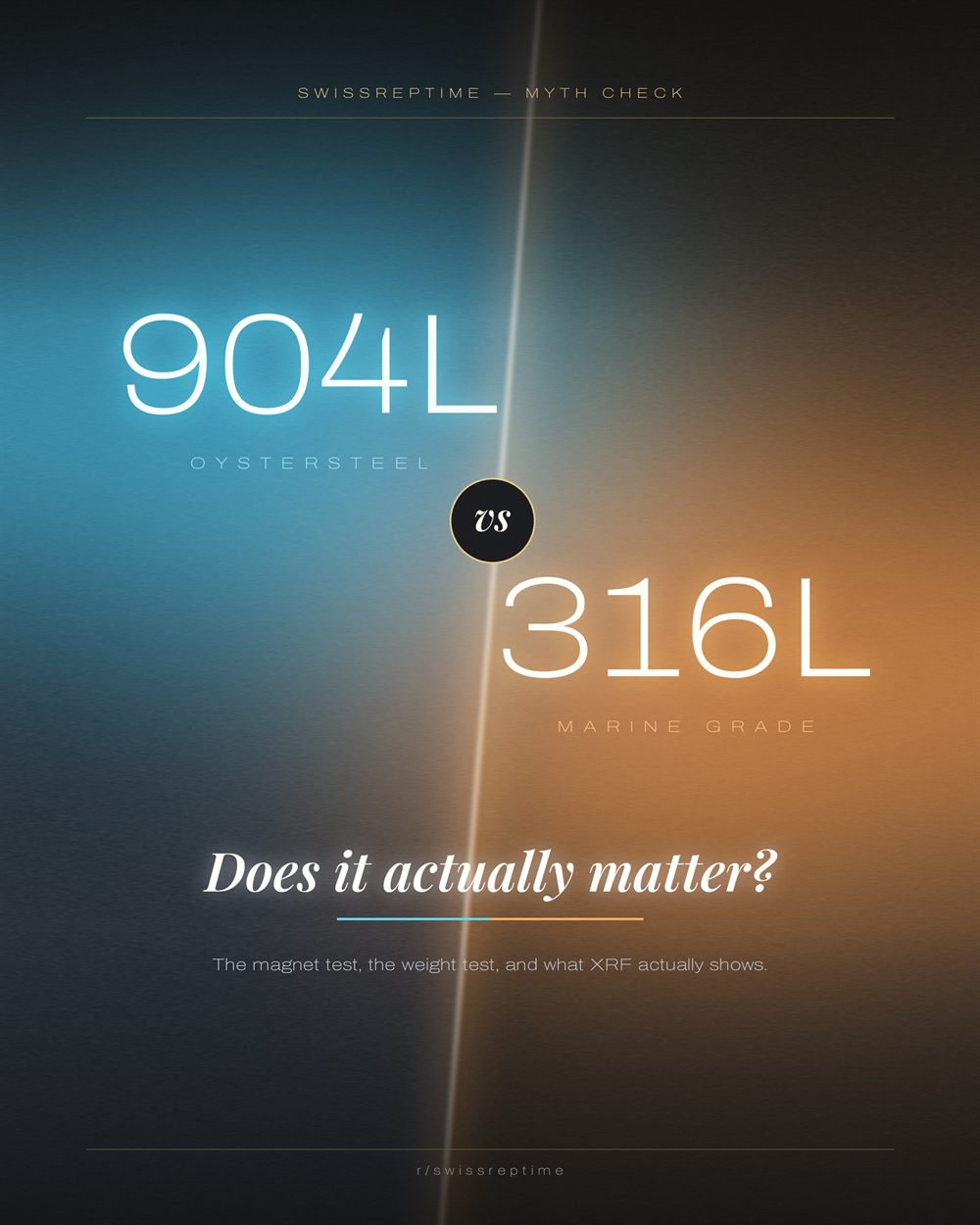 904L Oystersteel versus 316L marine-grade steel — does it actually matter?